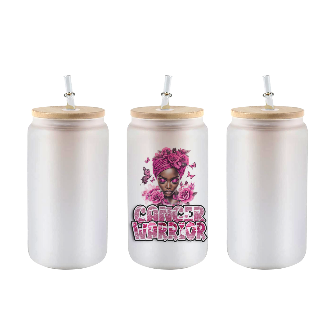 PinkOut Tackle Cancer Drinking Glass