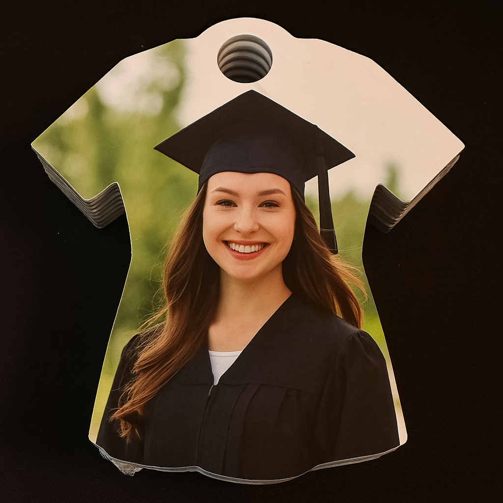 Custom T-Shirt Shaped Tumbler Top – Personalized Sublimation Insert