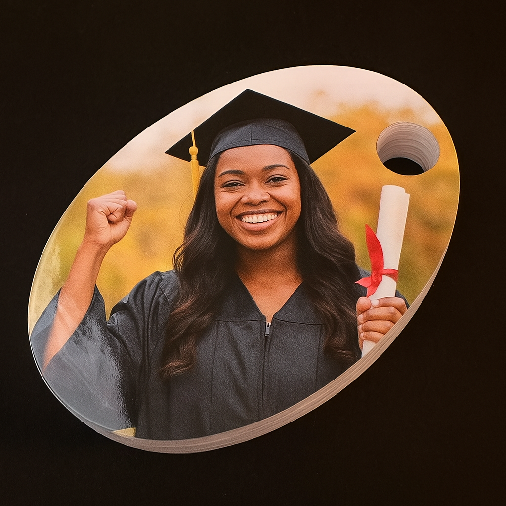 Custom Oval Tumbler Top – Personalized Sublimation Insert