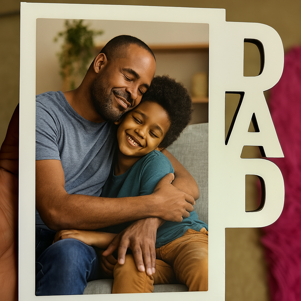 Custom DAD Photo Frame – Personalized Gift for Fathers, Dads & Father Figures