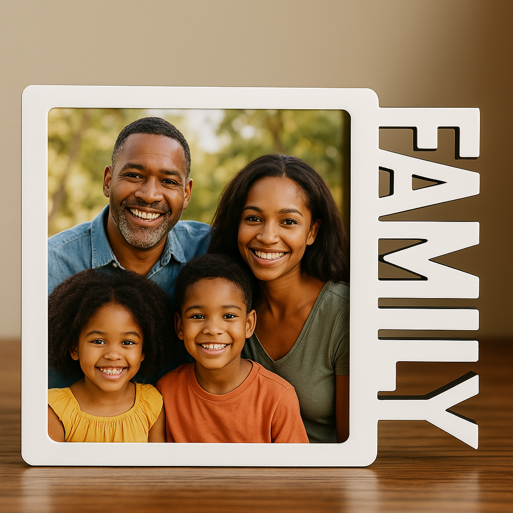 Custom FAMILY Photo Frame – Personalized Keepsake Display