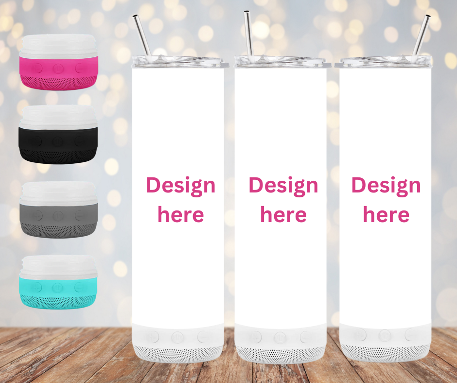 Custom Speaker Tumbler โ Sip & Enjoy Music Anywhere! ๐ถโ