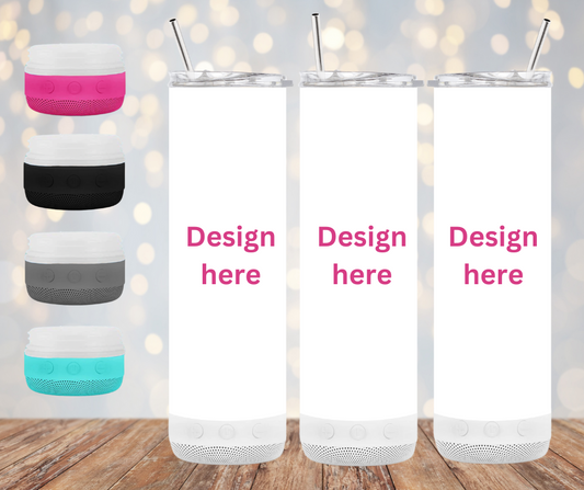 Custom Speaker Tumbler โ Sip & Enjoy Music Anywhere! ๐ถโ