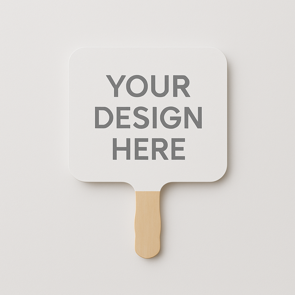 Custom Wood Sublimation Hand Fan – Personalized Wooden Fan for Events, Gifts & Branding