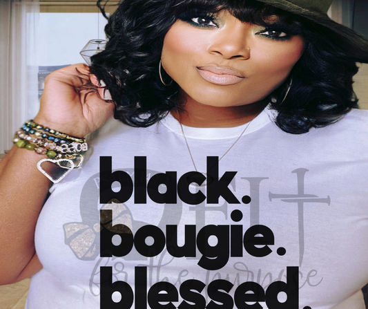 Black, Bougie & Blessed Tee – Confidence Meets Faith! ✨✝️