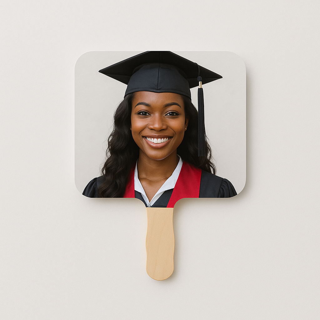 Custom Wood Sublimation Hand Fan – Personalized Wooden Fan for Events, Gifts & Branding